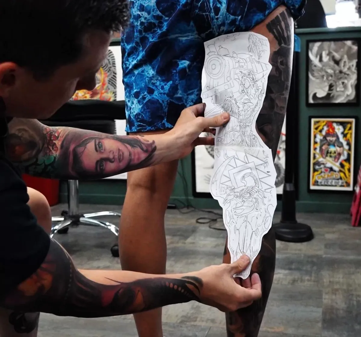 Custom tattoo design process