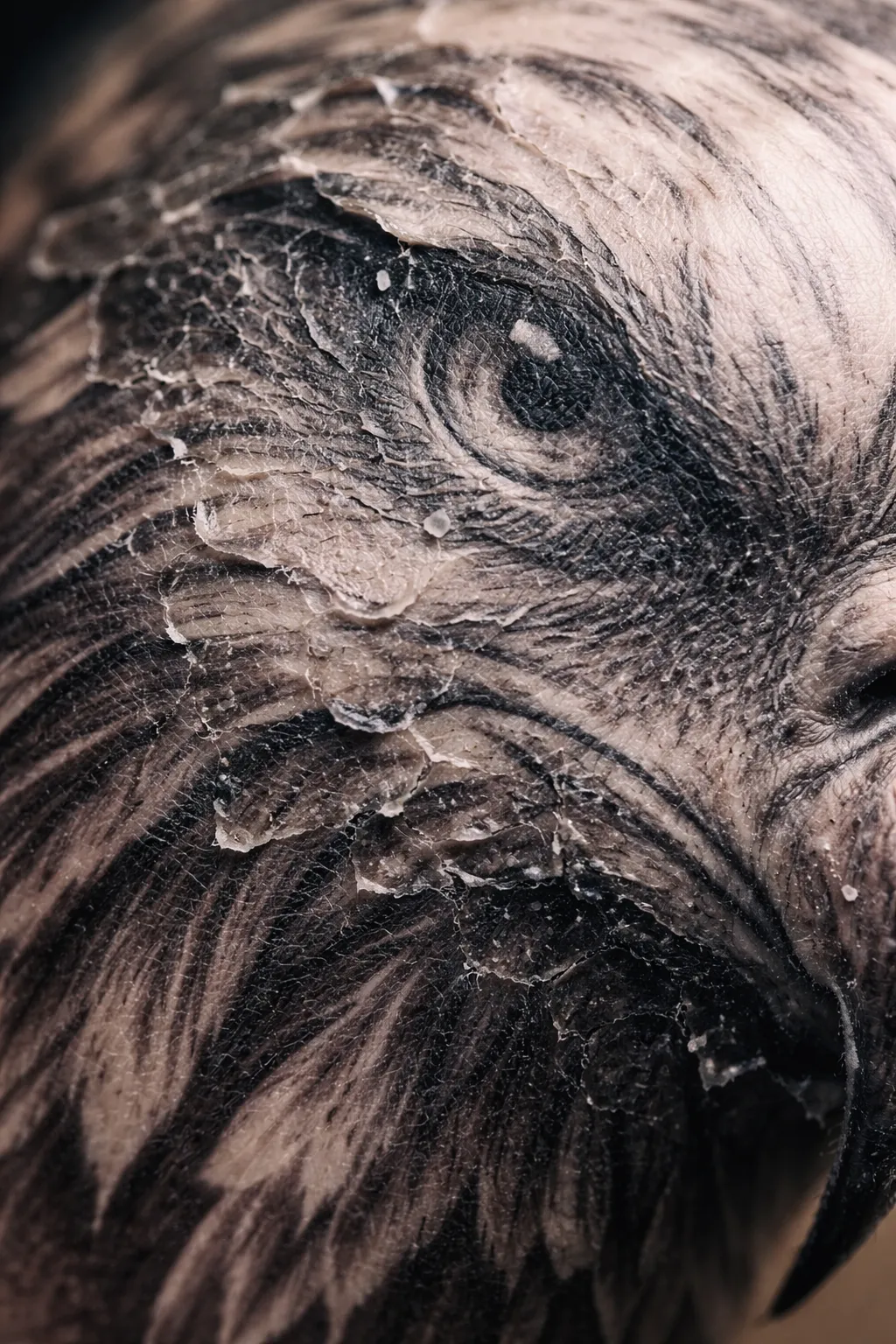 Tattoo healing process example